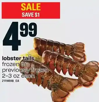 Loblaws Lobster tails offer