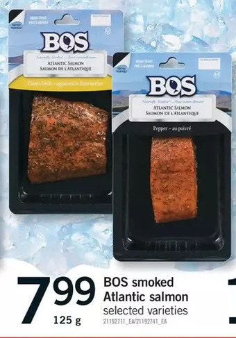 Fortinos Bos smoked atlantic salmon offer