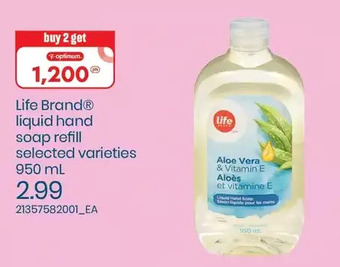 Loblaws Life brand liquid hand soap refill offer