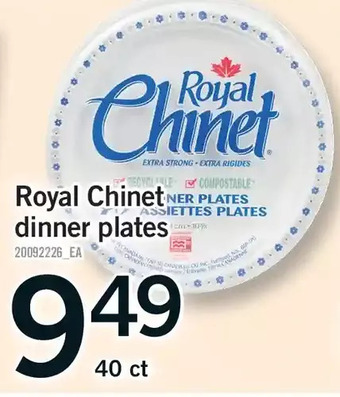Fortinos Royal chinet dinner plates offer