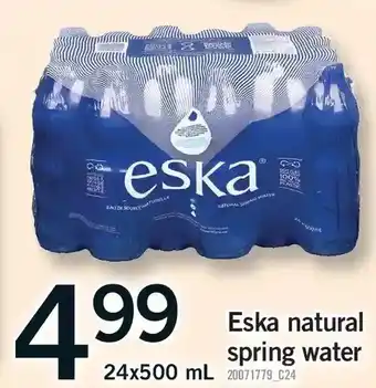 Fortinos Eska natural spring water offer