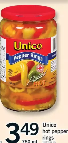 Fortinos Unico hot pepper rings offer