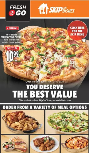 Metro 16 x-large four topping pizzas offer