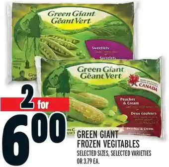 Metro Green giant frozen vegetables offer