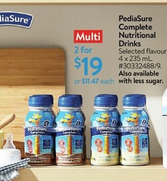 Walmart PediaSure Complete Nutritional Drinks offer