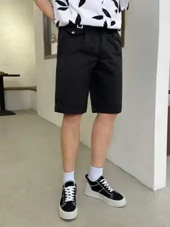 SheIn Men slant pocket bermuda shorts offer