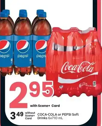 Sobeys Coca-Cola Softdrinks Drinks 6x710 mL offer