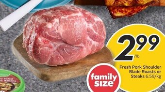 Sobeys Fresh Pork Shoulder Blade Roasts or Steaks offer
