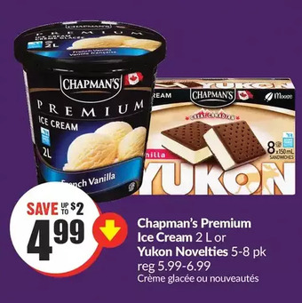FreshCo Chapman's premium ice cream or yukon novelties offer