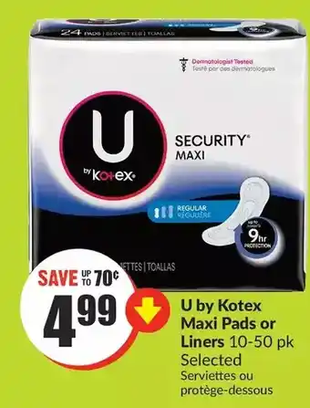 FreshCo U by kotex maxi pass or liners offer