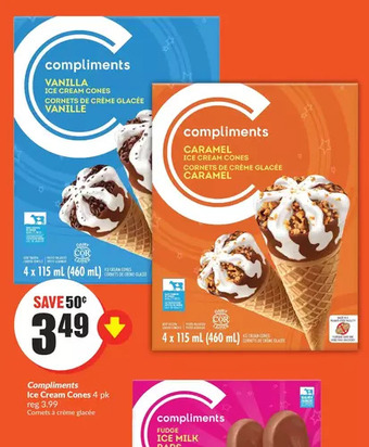 FreshCo Compliments ice cream cones offer