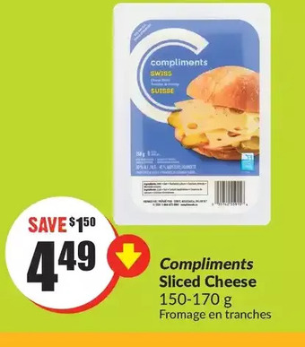 FreshCo Compliments sliced cheese offer