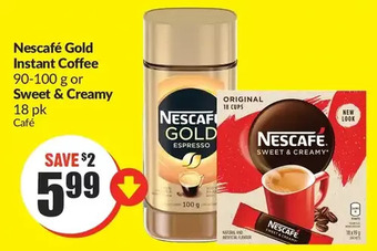 FreshCo Nescafe gold instant coffee or sweet & creamy offer