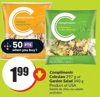 FreshCo Compliments coleslaw or garden salad offer