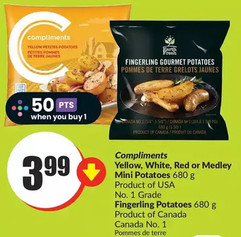 FreshCo Compliments yellow, white, red or medley mini potatoes | fingerling potatoes offer