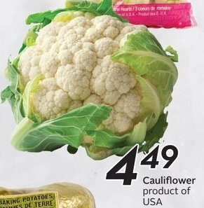 Sobeys Cauliflower offer