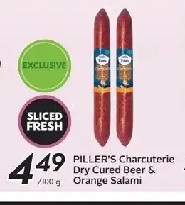 Sobeys PILLER'S Charcuterie Dry Cured Beer & Orange Salami 100g offer