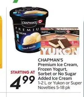 Sobeys CHAPMAN'S Premium Ice Cream offer