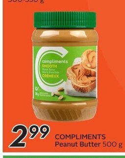 Sobeys COMPLIMENTS Peanut Butter 500 g offer