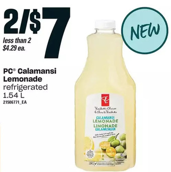 Loblaws Pc calamansi lemonade offer