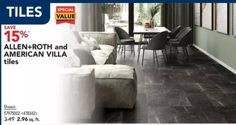 RONA Allen+roth and american villa tiles offer