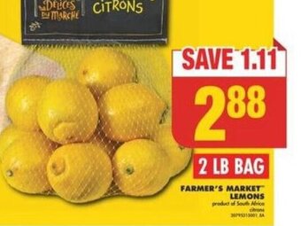 No Frills FARMER'S MARKET LEMONS offer
