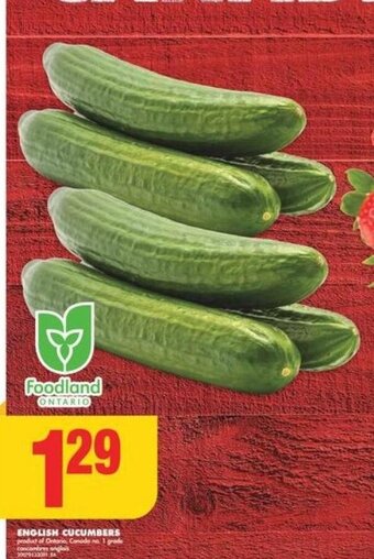 No Frills ENGLISH CUCUMBERS offer