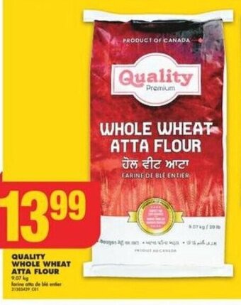 No Frills QUALITY WHOLE WHEAT ATTA FLOUR offer