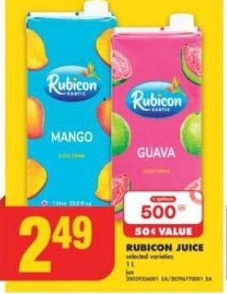 No Frills Rubicon Juice offer