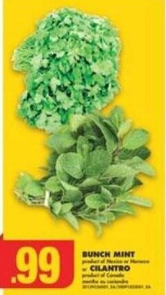 No Frills Bunch Mint or Cilantro offer