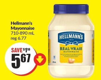 FreshCo Hellmann's Mayonnaise 710-890 ml offer