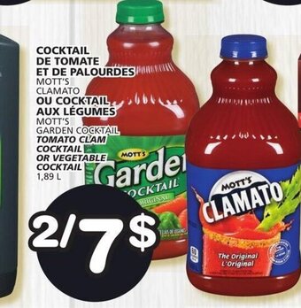 IGA COCKTAIL TOMATO CLAM COCKTAIL OR VEGETABLE COCKTAIL 1,89 L offer