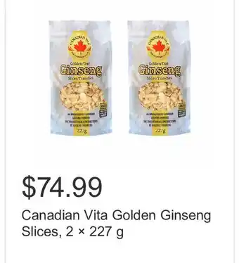 Costco Canadian Vita Golden Ginseng Slices, 2 x 227 g offer