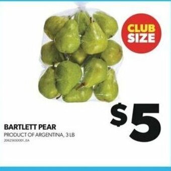 Real Canadian Superstore BARTLETT PEAR, 3LB offer
