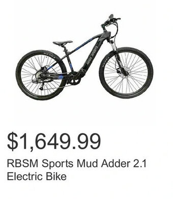 Costco RBSM Sports Mud Adder 2.1 Electric Bike offer