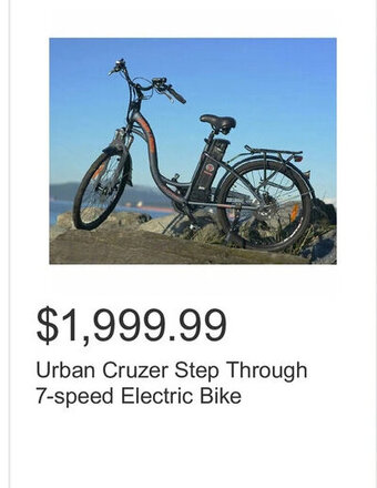 Costco Urban Cruzer Step Through 7-speed Electric Bike offer