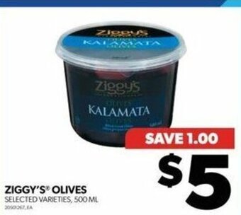 Real Canadian Superstore ZIGGY'S OLIVES, 500 ML offer