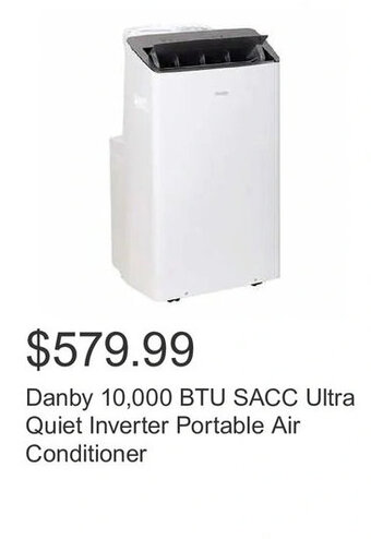 Costco Danby 10,000 BTU SACC Ultra Quiet Inverter Portable Air Conditioner offer