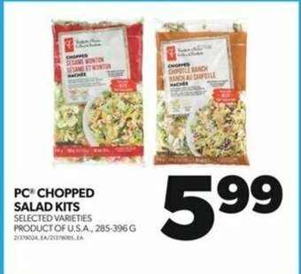 Real Canadian Superstore PC CHOPPED SALAD KITS., 285-396 G offer