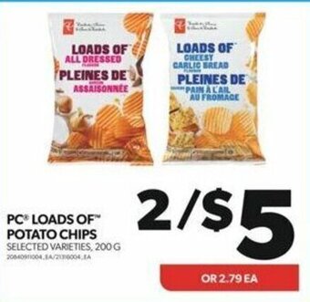 Real Canadian Superstore PC LOADS OF™ POTATO CHIPS 200 g offer