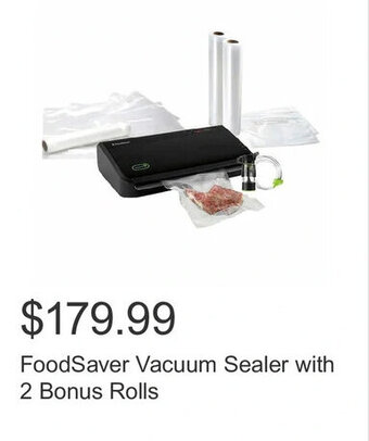 Costco FoodSaver Vacuum Sealer with 2 Bonus Rolls offer