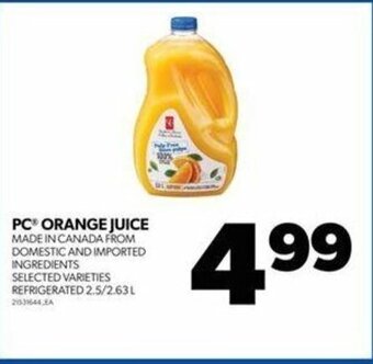 Real Canadian Superstore PC ORANGE JUICE offer