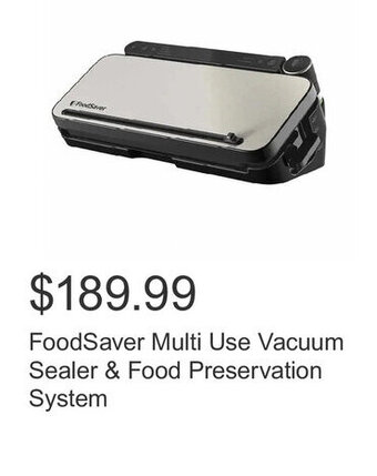 Costco FoodSaver Multi Use Vacuum Sealer & Food Preservation System offer
