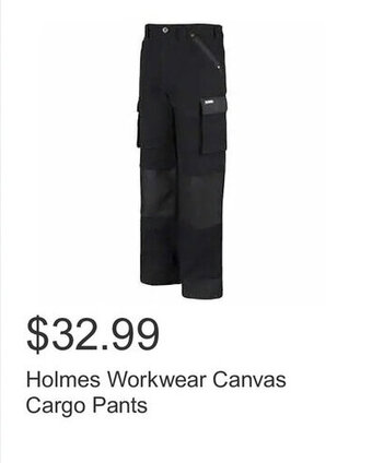 Costco Holmes Workwear Canvas Cargo Pants offer