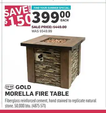 Co-op Gold MORELLA FIRE TABLE offer