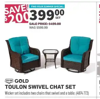 Co-op Gold TOULON SWIVEL CHAT SET offer