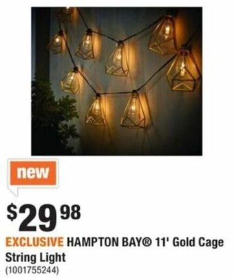 Home Depot EXCLUSIVE HAMPTON BAYⓇ 11' G40 Bulb String Light (1001755242) offer