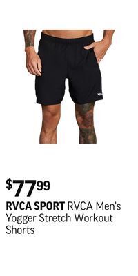 Sport Chek Rvca men's yogger stretch workout shorts offer