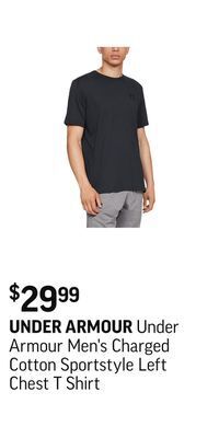 Sport Chek Under armour men's charged cotton sportstyle left chest t shirt offer