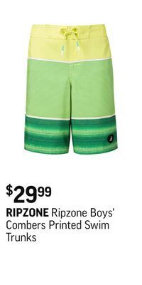 Sport Chek Ripzone boys' combers printed swim trunks offer